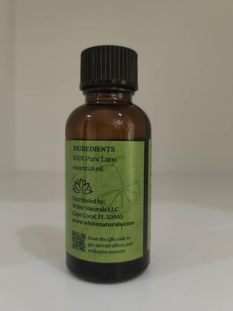White Naturals Lime Essential Oil โ 100% Pure & Cold-Pressed (1oz)