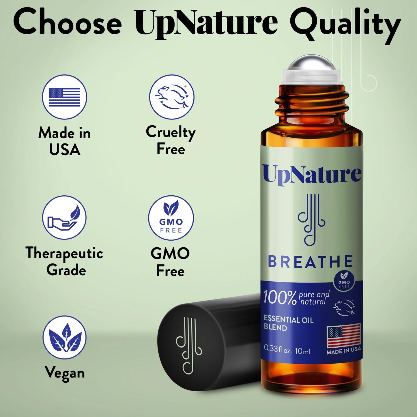 UpNature Breathe Essential Oil Roll On Blend โ Natural Breathing Support