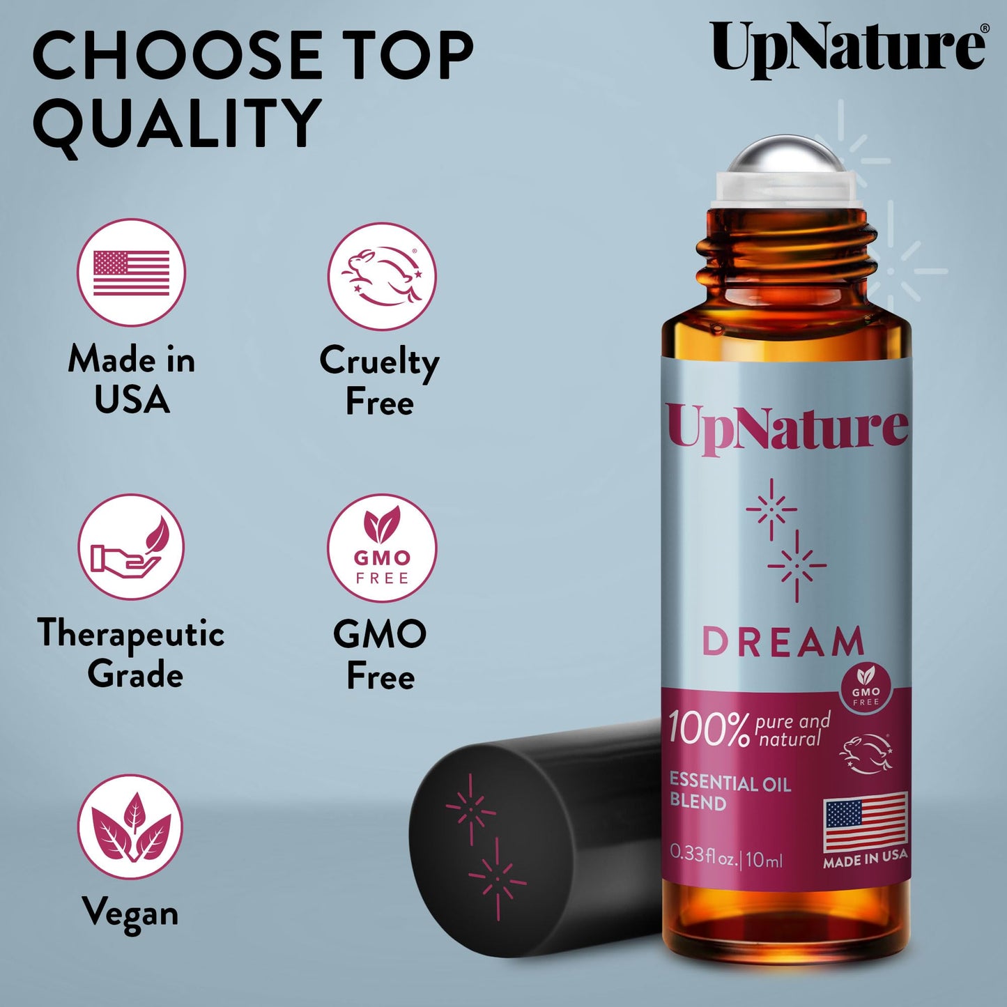 UpNature Dream Sleep Essential Oil Roll On โ Natural Sleeping Blend with Lavender, Chamomile Aromatherapy Oils