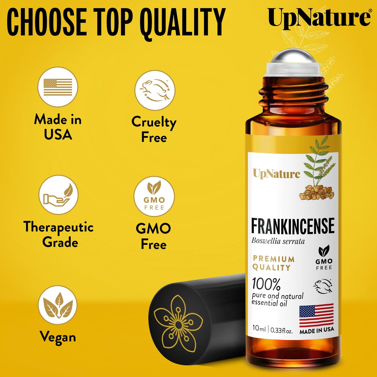 UpNature Frankincense Essential Oil Roll-On โ 100% Pure for Skin