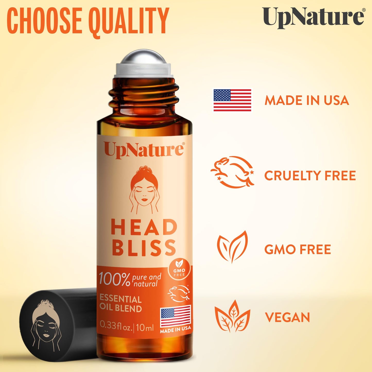 UpNature Head Bliss Roll-On โ Migraine Relief & Head Tension Comfort | Nurse Gifts