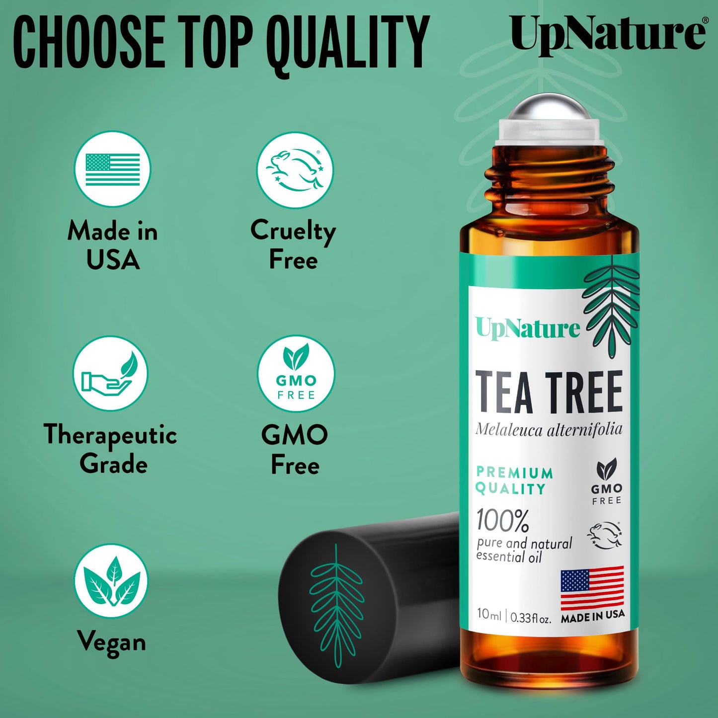 UpNature Tea Tree Essential Oil Roll-On โ 100% Natural for Skin