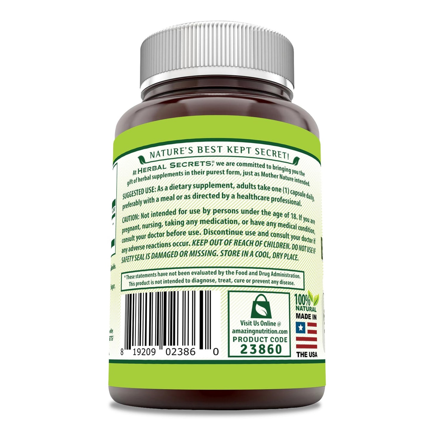 Herbal Secrets Boswellia Serrata Extract 65% Boswellic Acids, 600 mg Capsules โ 250 Count | Non-GMO, Gluten Free
