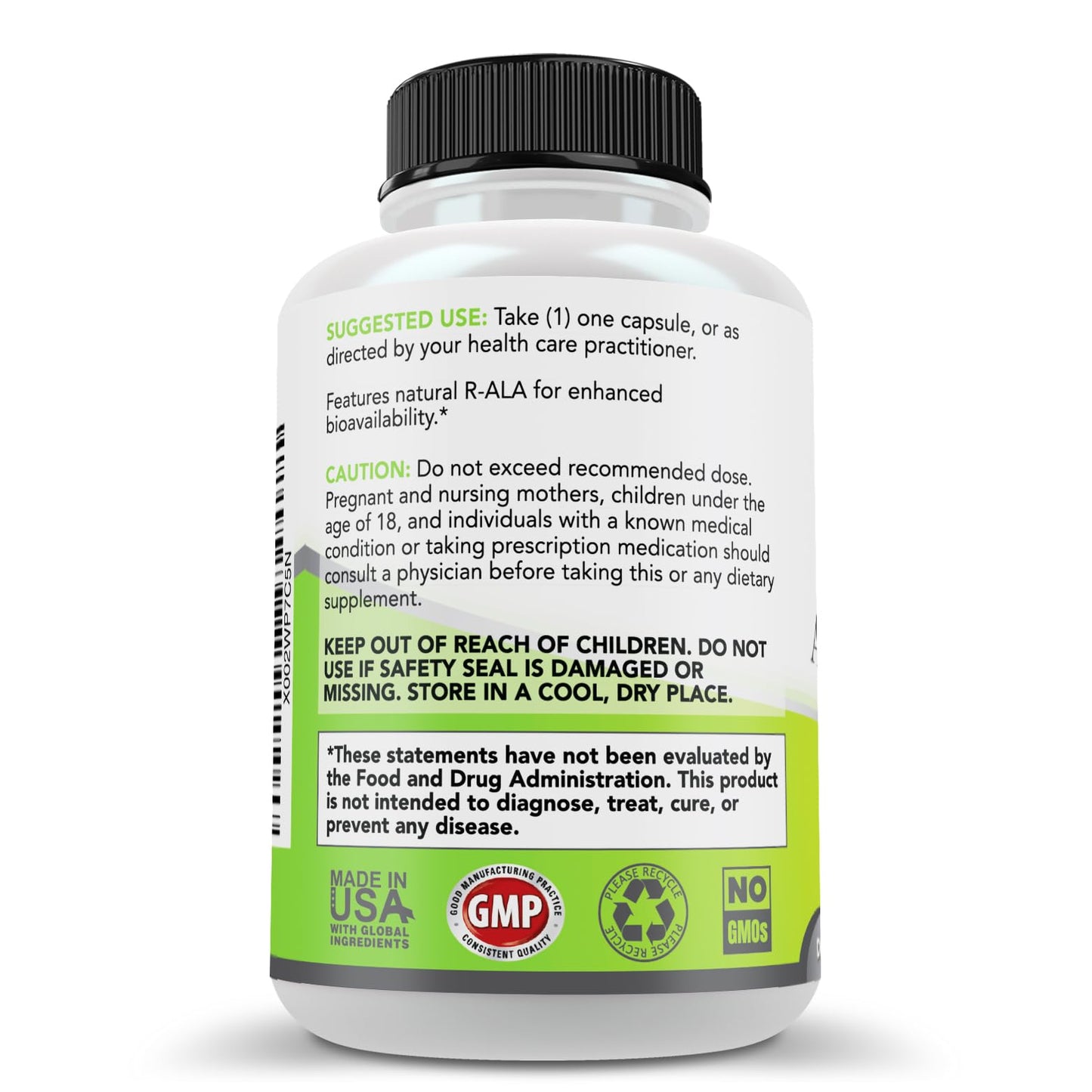Simply Nature's Pure Alpha Lipoic Acid 600mg โ 120 Veggie Capsules | Non-GMO Thioctic Acid