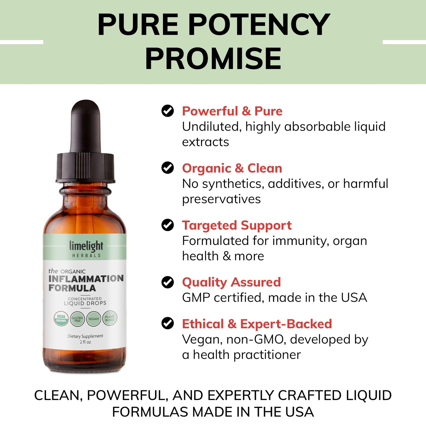 USDA Organic Inflammation Support โ Turmeric Curcumin, Boswellia, Ginger Drops
