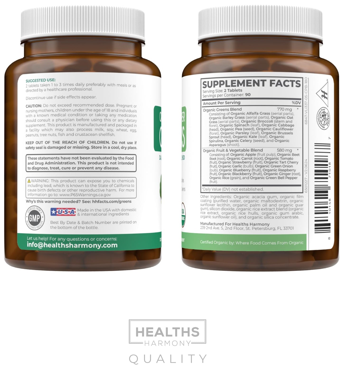 USDA Organic Super Greens โ 28 Superfoods for Adults | Vegan & Non-GMO