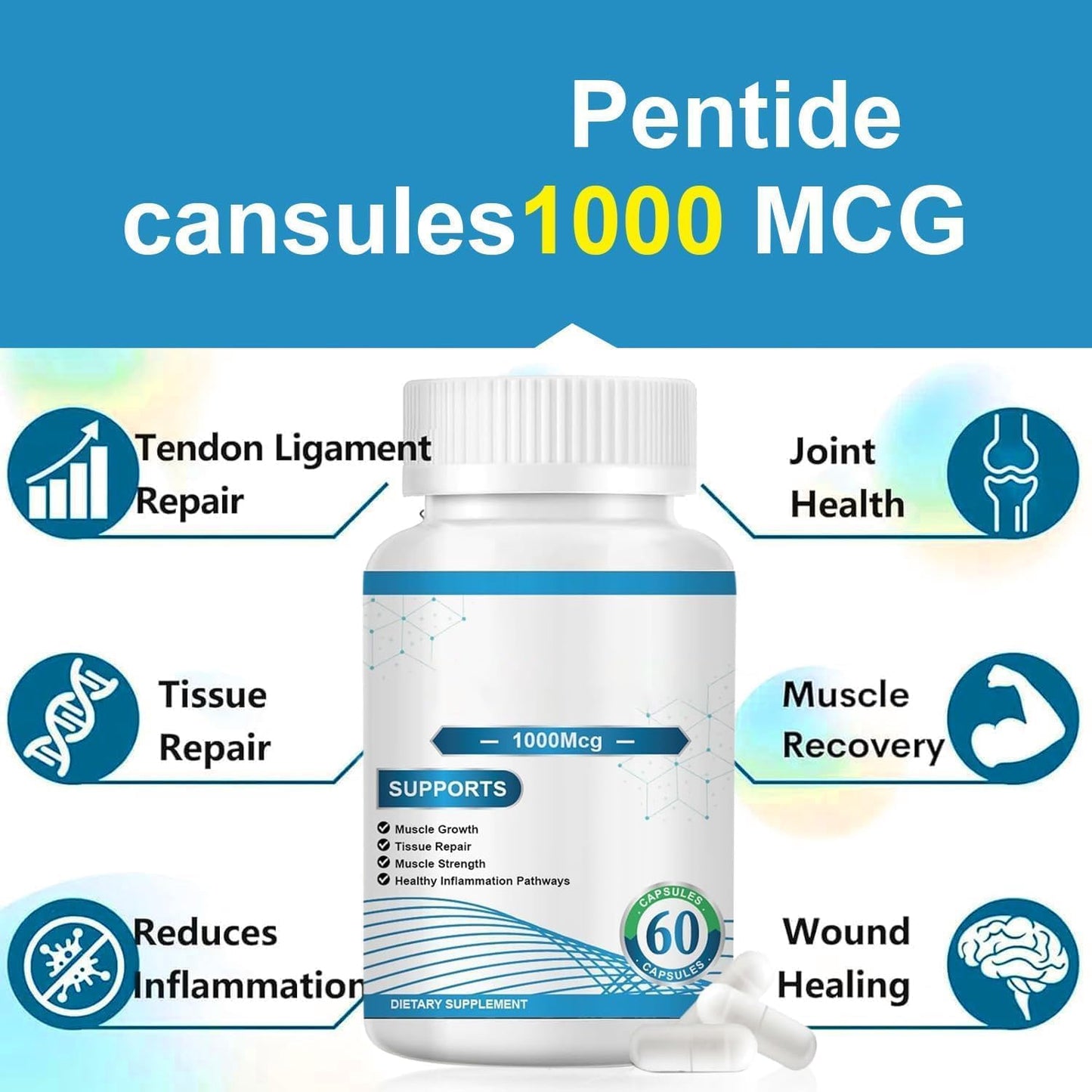 USHJNV 157 Capsules 1000 MG โ BPC-157 Supplement, New Protective Compound, Non-GMO, Gluten-Free, 60 Capsules