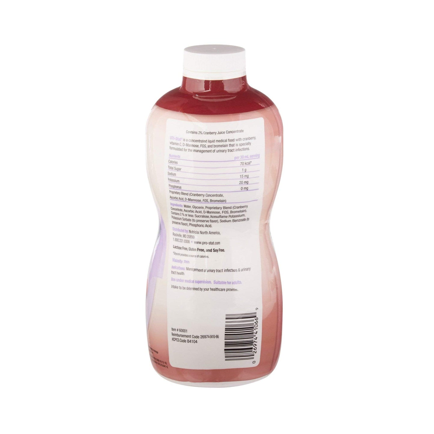 UTI-STAT Medical Food for Urinary Tract Health โ Cranberry Flavor, 30 fl oz