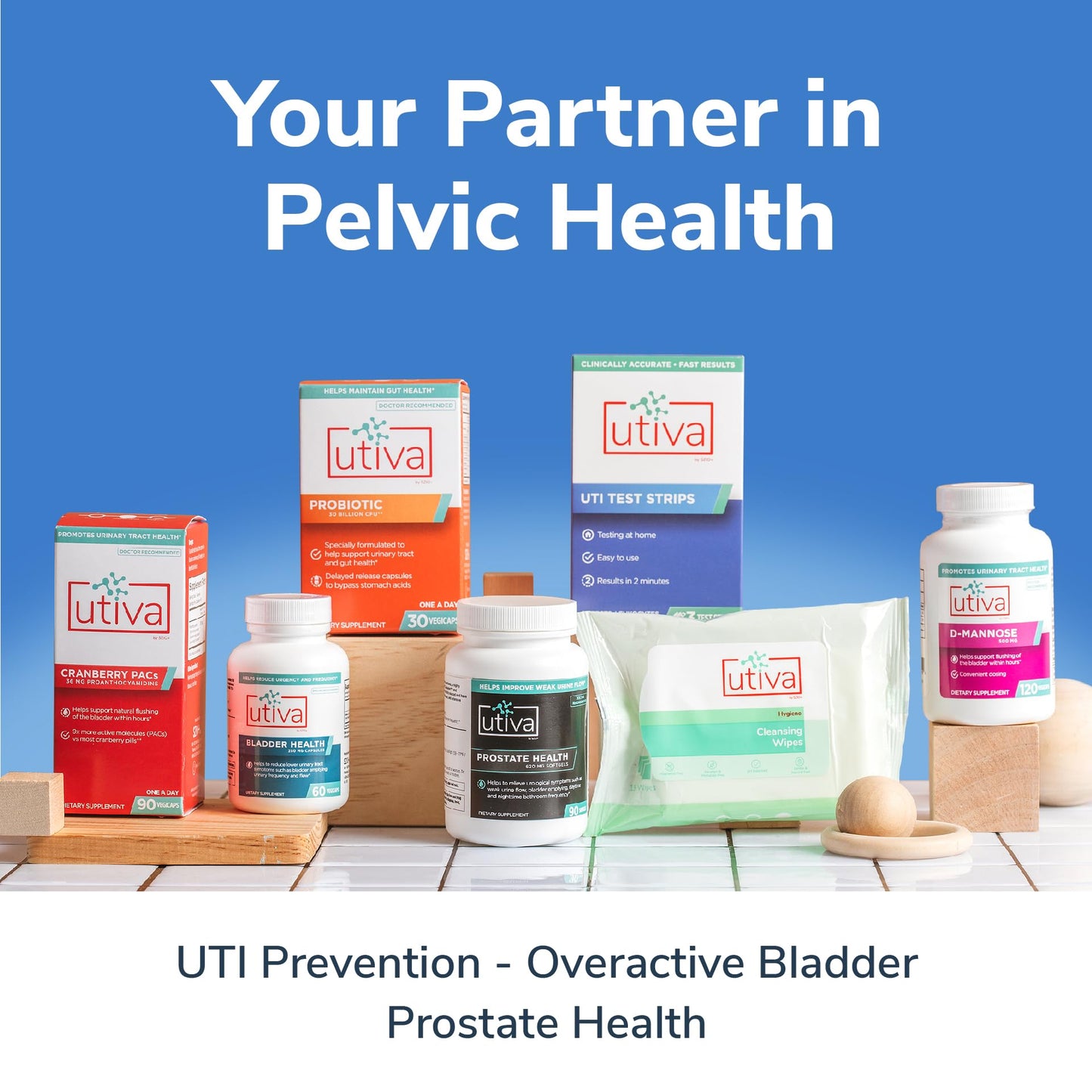 Utiva UTI Test Strips โ Home Test Kit for UTI | 2 Minute Results