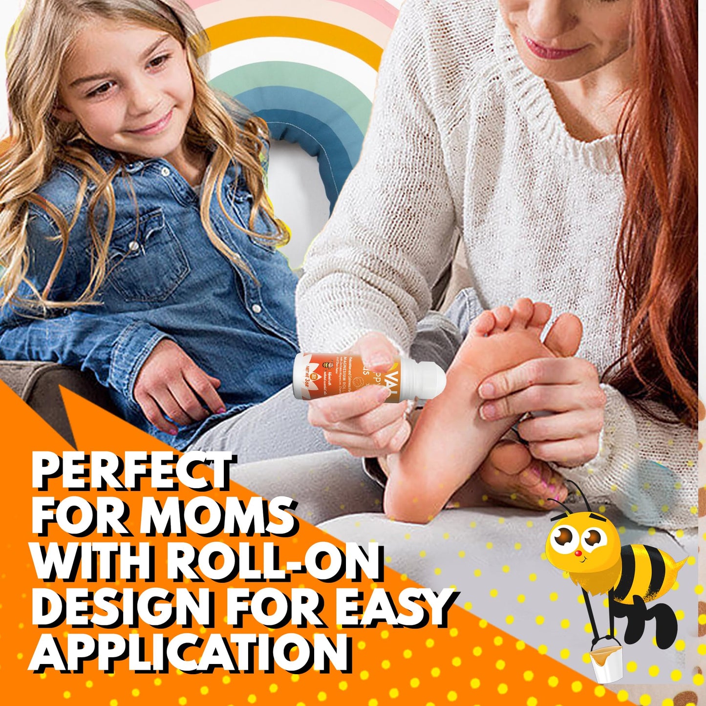 VAL Magnesium Roll-On for Kids โ Zechstein Magnesium Chloride, Calm & Relaxation | USA Made | 3oz