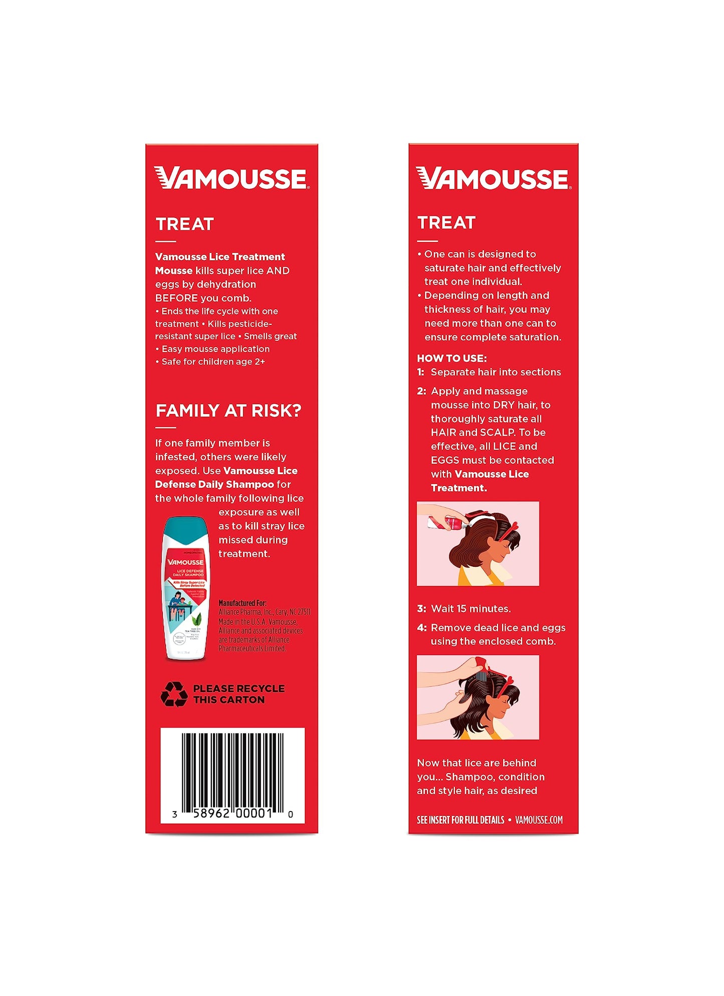 Vamousse Lice Treatment Mousse โ Pesticide-Free, Non-Toxic, Kills Super Lice & Eggs (6 oz)