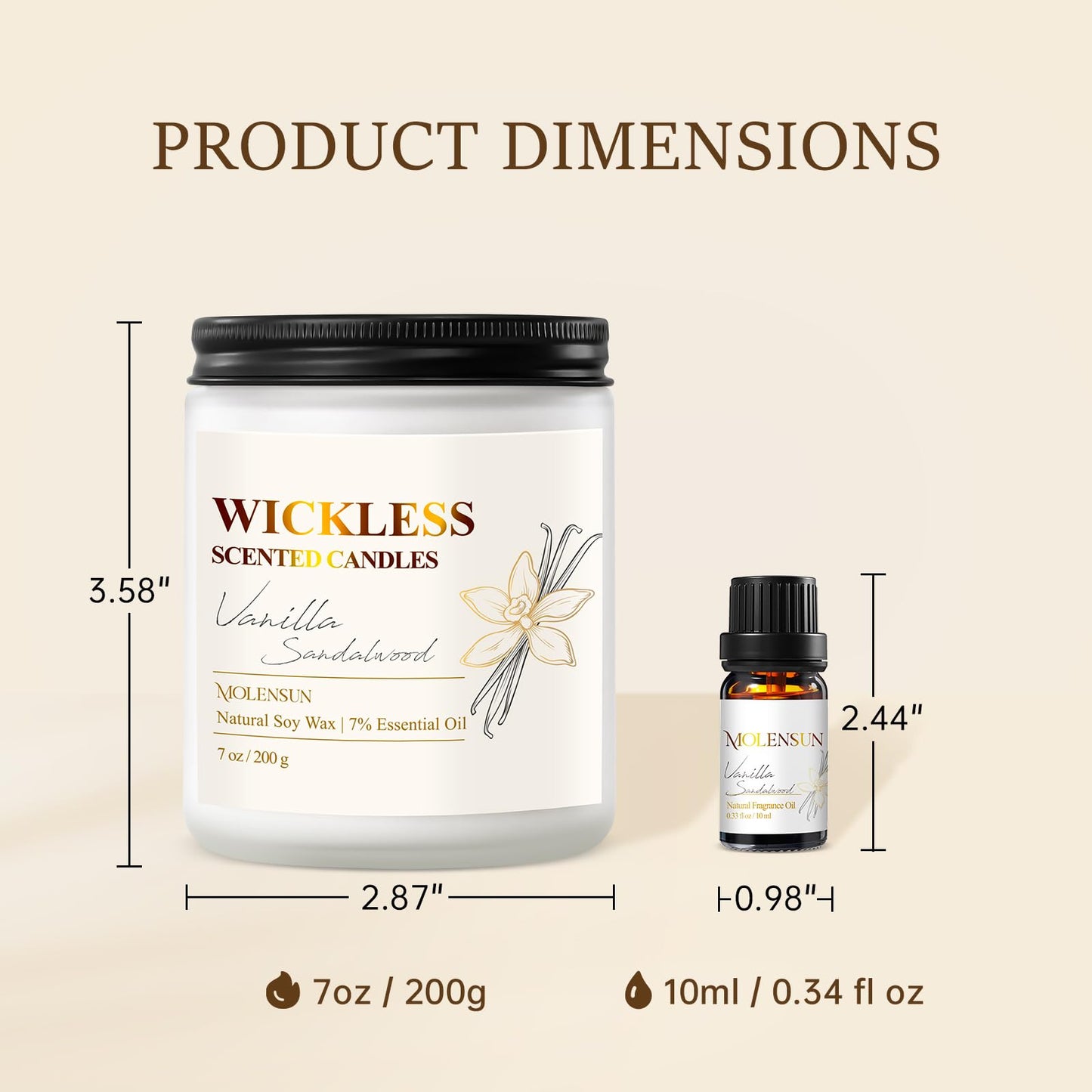 Vanilla Sandalwood Wickless Soy Candle for Warmer Lamps β Flameless & Giftable