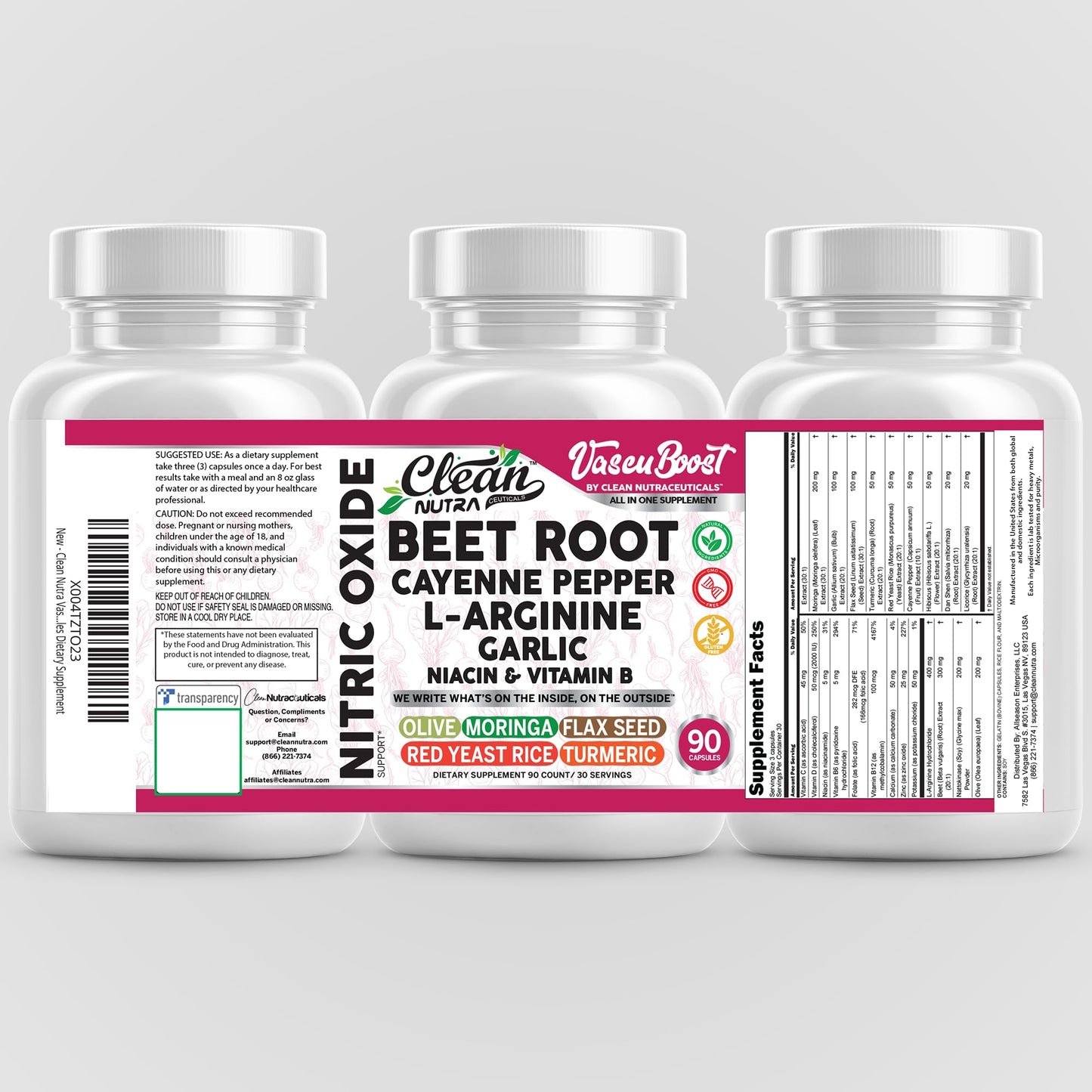 VascuBoost Beet Root Capsules β Cayenne, L-Arginine, Garlic & Hibiscus | 90 Capsules