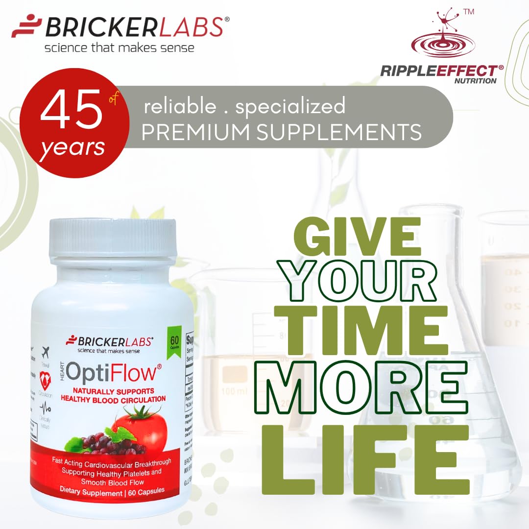 Bricker Labs OptiFlow Blood Circulation Vitamins โ Naturally Supports Healthy Blood Flow, 30 Capsules