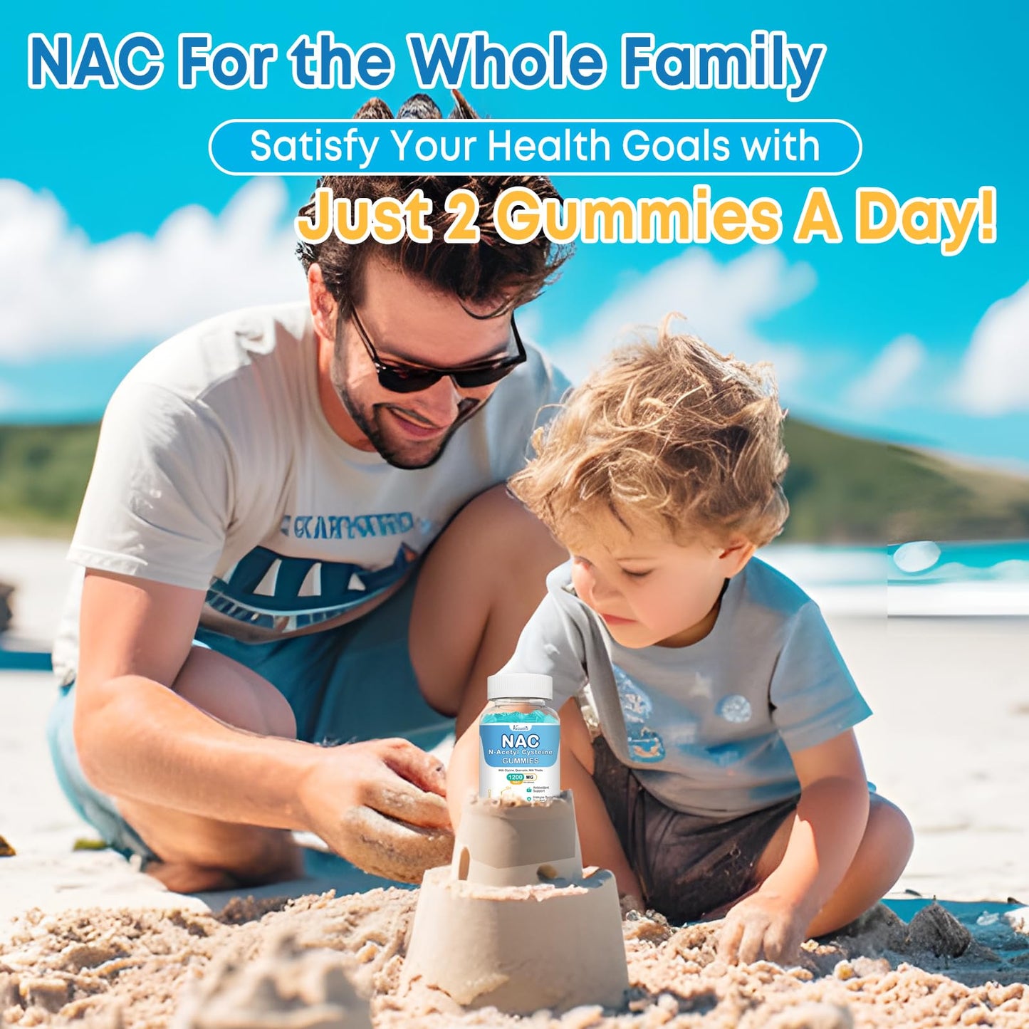 Vazatisi NAC Gummies โ 600 mg NAC, Milk Thistle, Selenium, B6, B12 | 120 ct