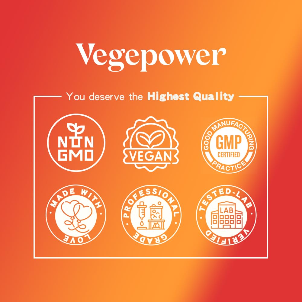 Vegan Vitamin D3 + B12 Gummies โ Orange Flavor, 90 Gummies for Adults & Kids | Vegepower