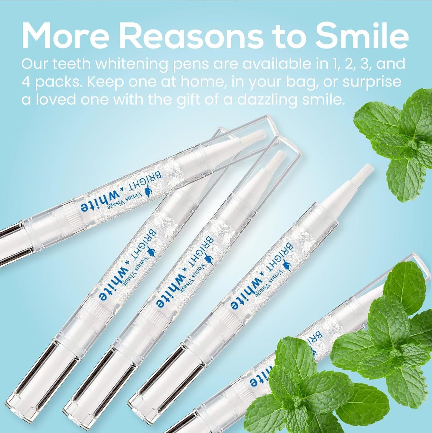 Venus Visage Teeth Whitening Pen โ Award Winning, 0.07 Fl Oz, 20+ Uses, Mint