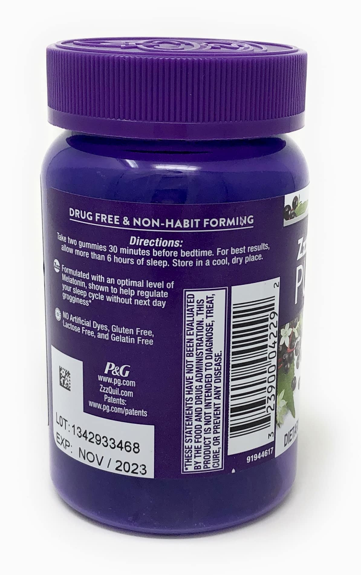 Vicks ZzzQuil PURE Zzzs Sleep + Immune Support Gummies โ Melatonin, Elderberry & Zinc (42 ct)
