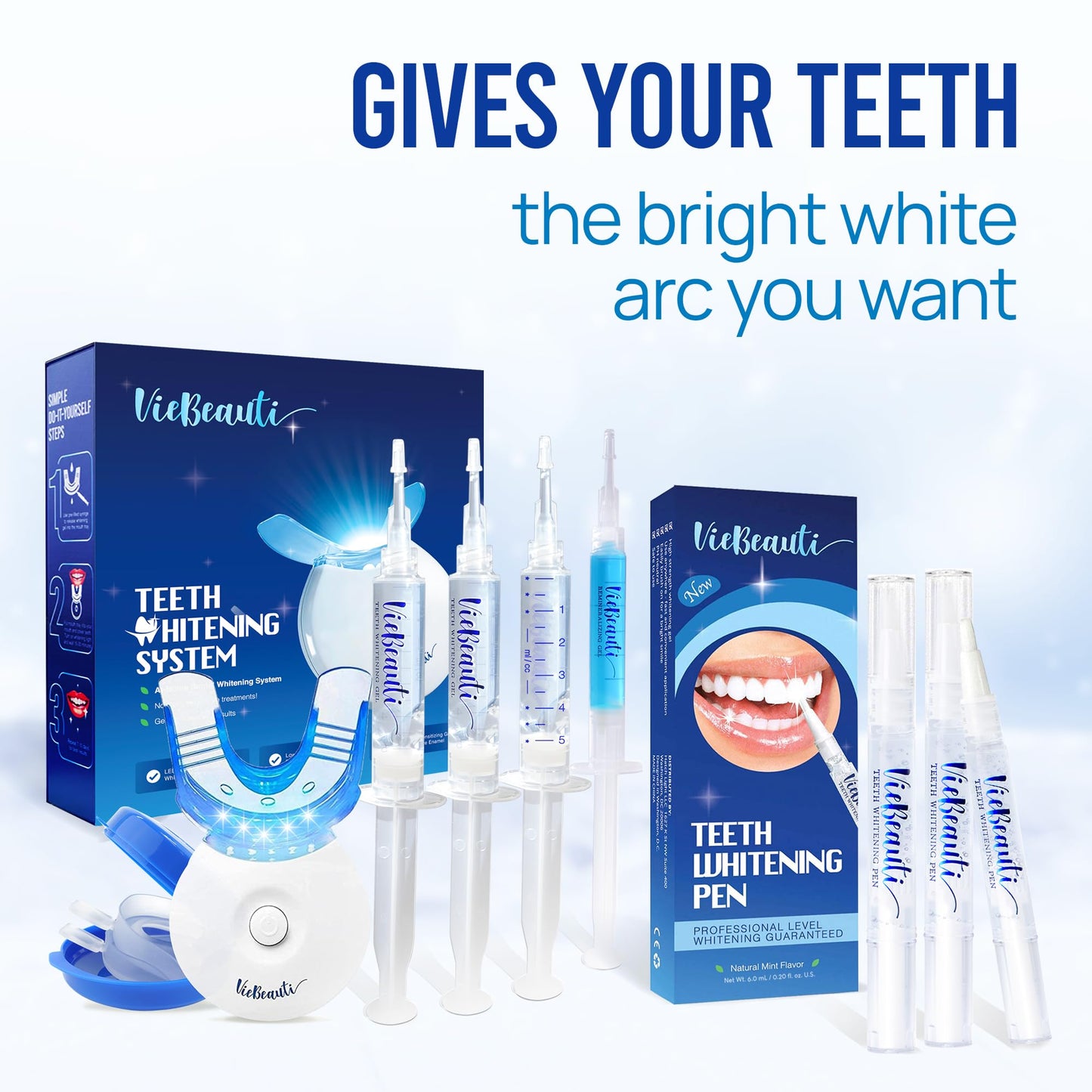 VieBeauti Teeth Whitening Pen (3 Pcs) โ 30+ Uses, Safe & Painless, Travel-Friendly