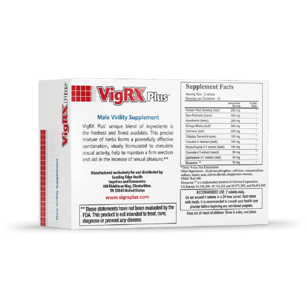 VigRX Plus Daily Supplement Tablets (3) โ 180 Tablets