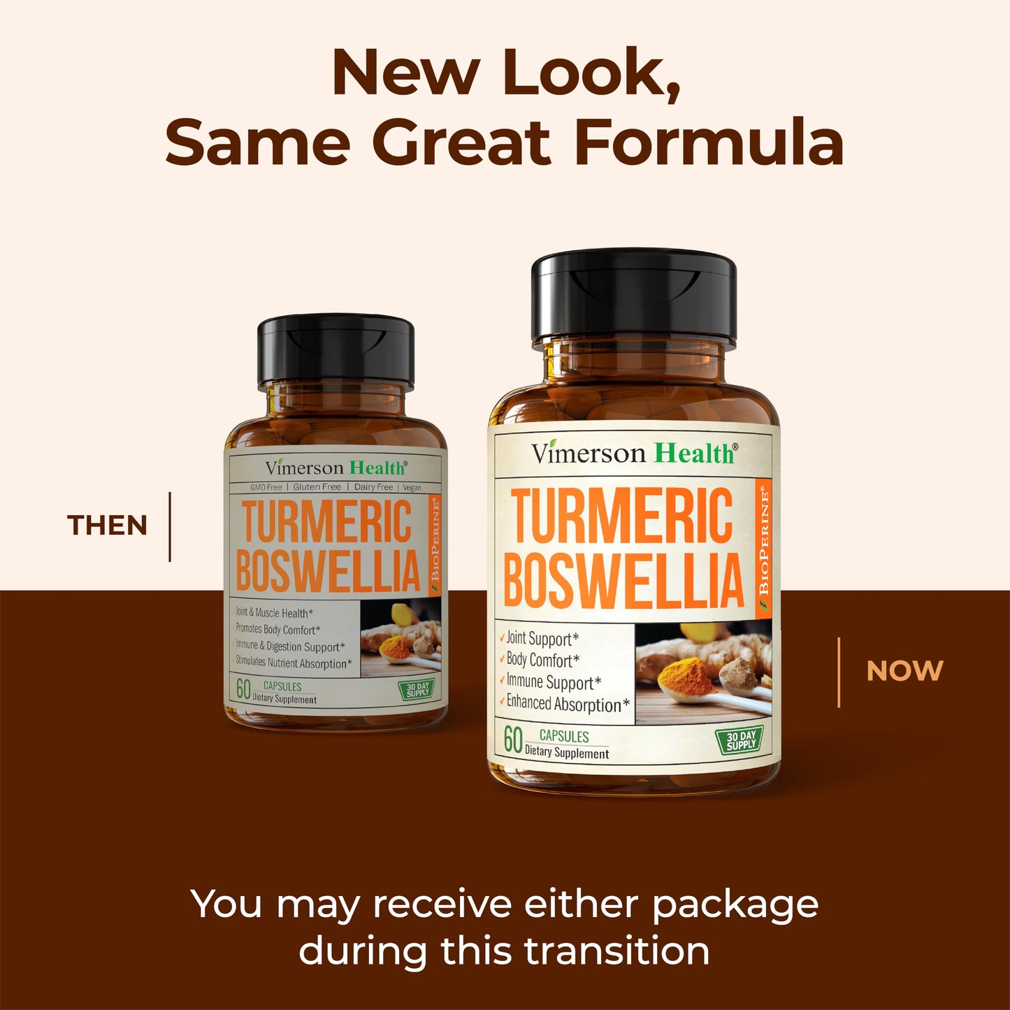 Vimerson Health Turmeric Curcumin with Boswellia Serrata & Ginger โ 95% Curcuminoids, BioPerine, 2-Pack