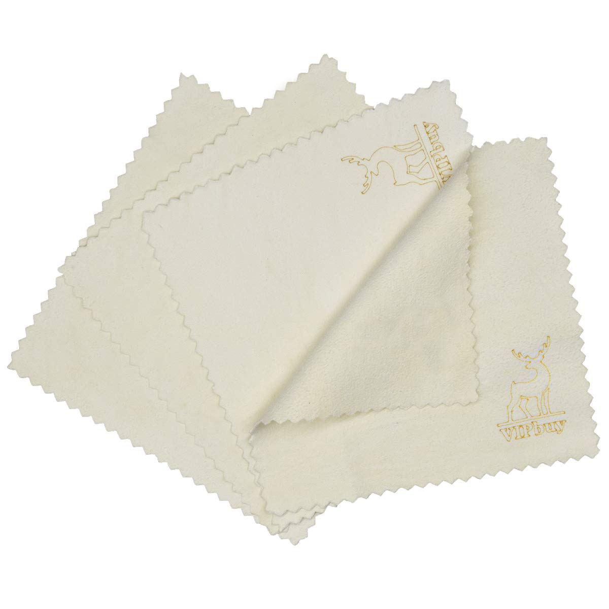 VIPbuy 4 Pack 6x6 Natural Chamois Glasses Cleaning Cloths โ Scratch-Free, Ultra Absorbent
