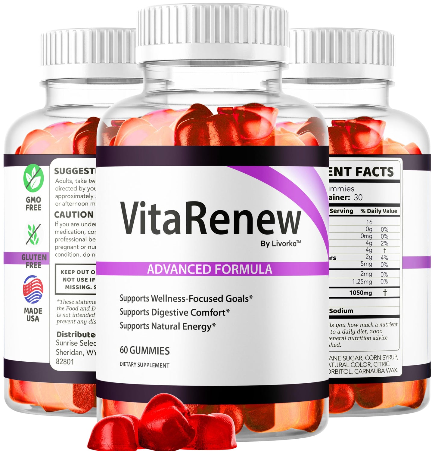 (5 Pack) VitaRenew Gummies โ 1050MG Original Formula, Maximum Strength