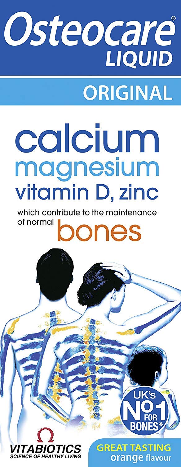 Vitabiotics Osteocare Bone Health Liquid 200ml โ Calcium, Vitamin D & Magnesium