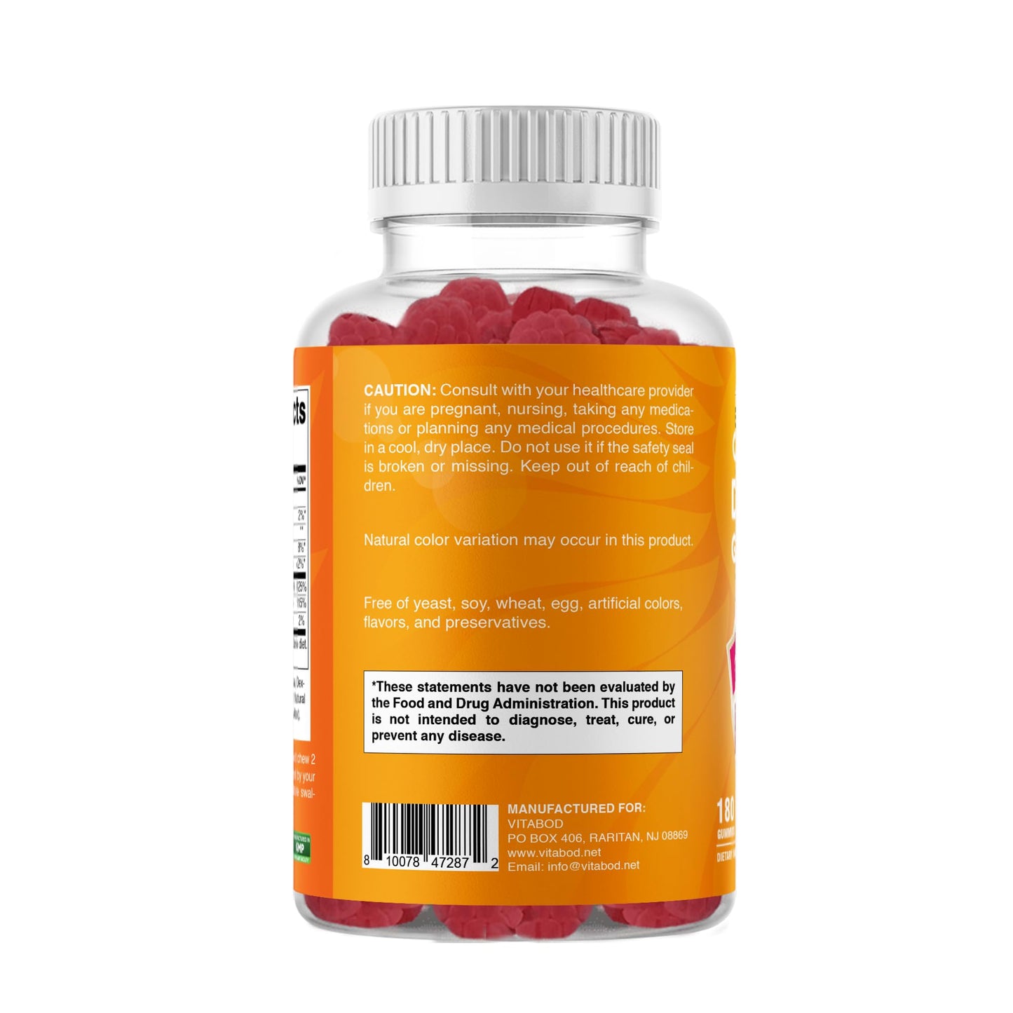 Vitabod Vitamin D3 + K2 Gummies โ 180 Vegan for Bone & Heart Health
