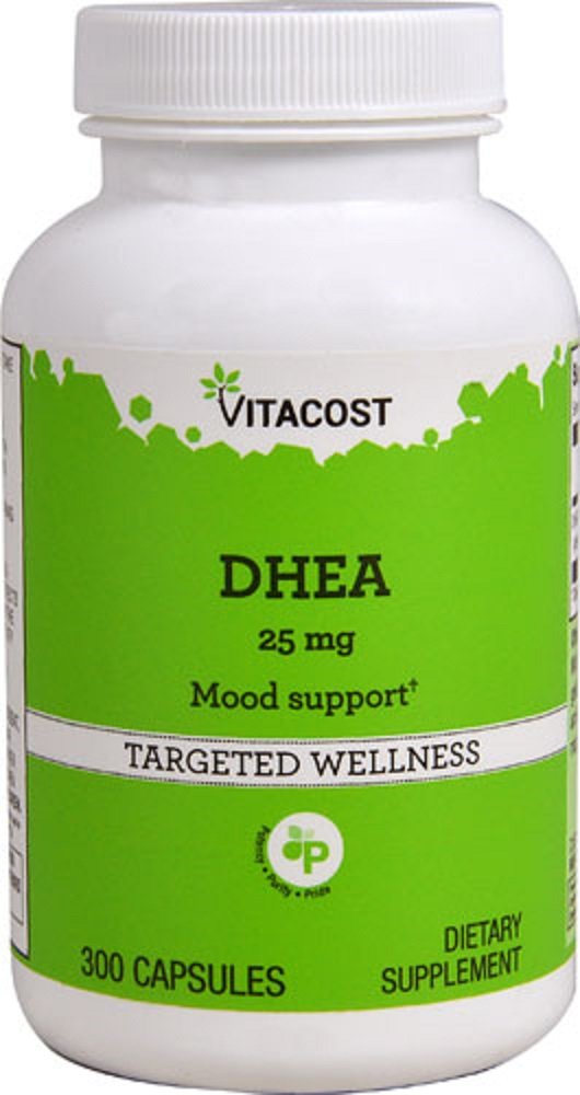 Vitacost DHEA Time Released 25 mg โ 300 Capsules | Hormone Support & Immune Health