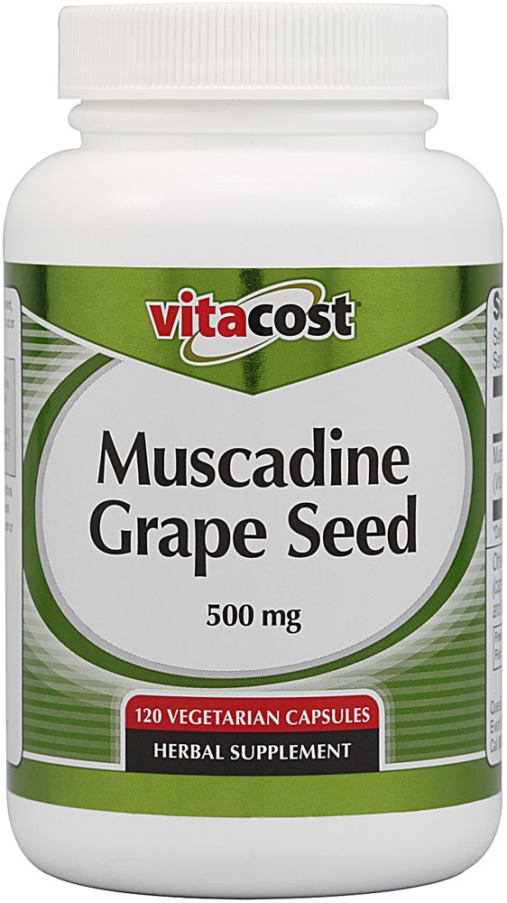 Vitacost Muscadine Grape Seed 500 mg - 120 Vegetarian Capsules