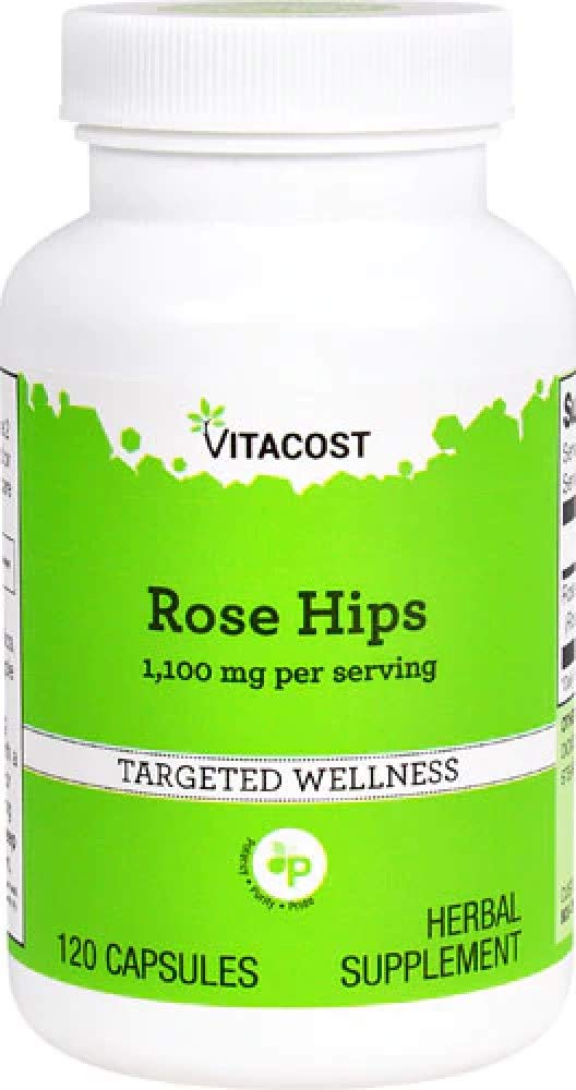 Vitacost Rose Hips 1,100 mg per Serving โ 120 Capsules | Vitamin C Source