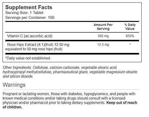 Vitacost Vitamin C with Rose Hips โ 500 mg, Delayed Release, 100 Tablets