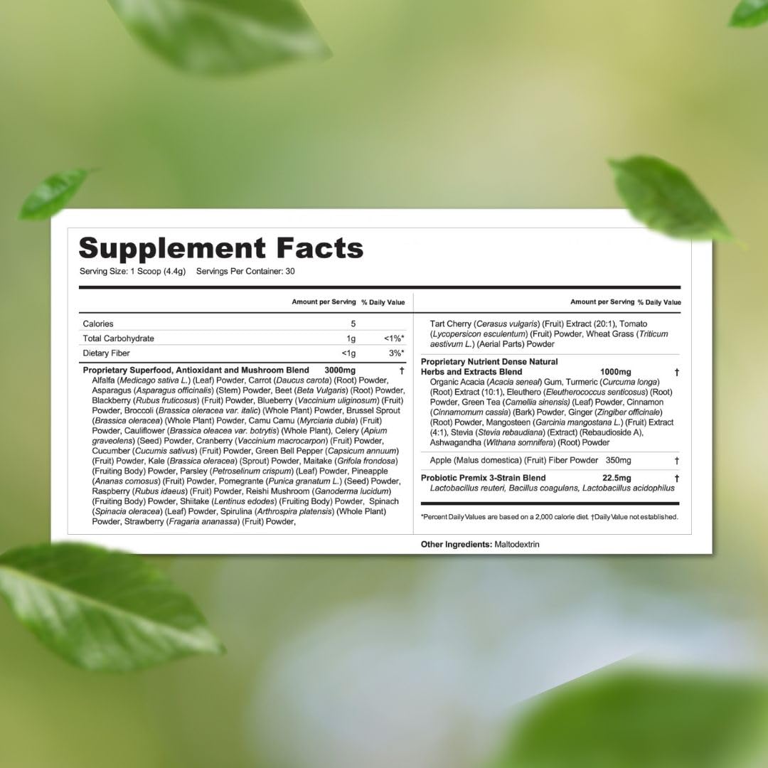 Vital Greens Superfood Powder โ 40+ Superfoods, Probiotics, Vegan