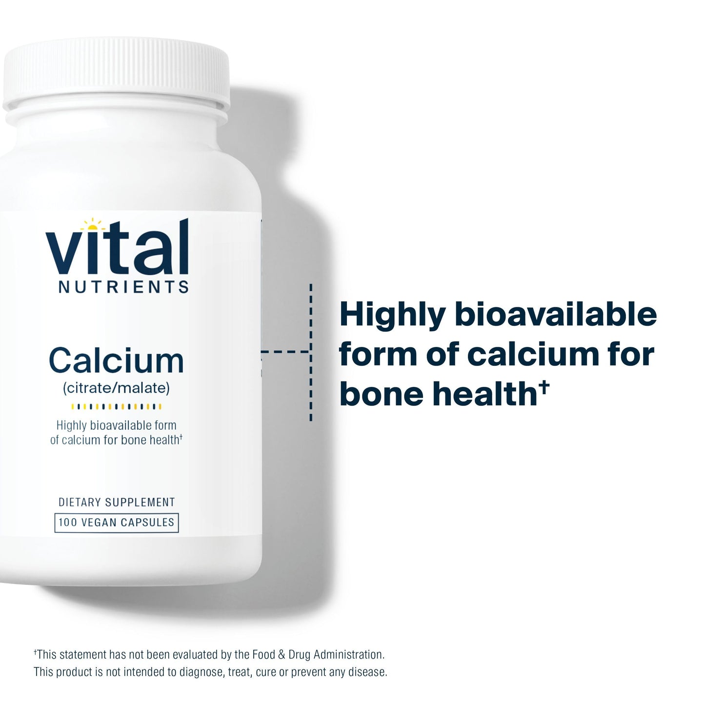 Vital Nutrients Calcium Citrate & Malate Complex 150mg โ Vegan | Pack of 2 | Bone, Muscle & Heart Health