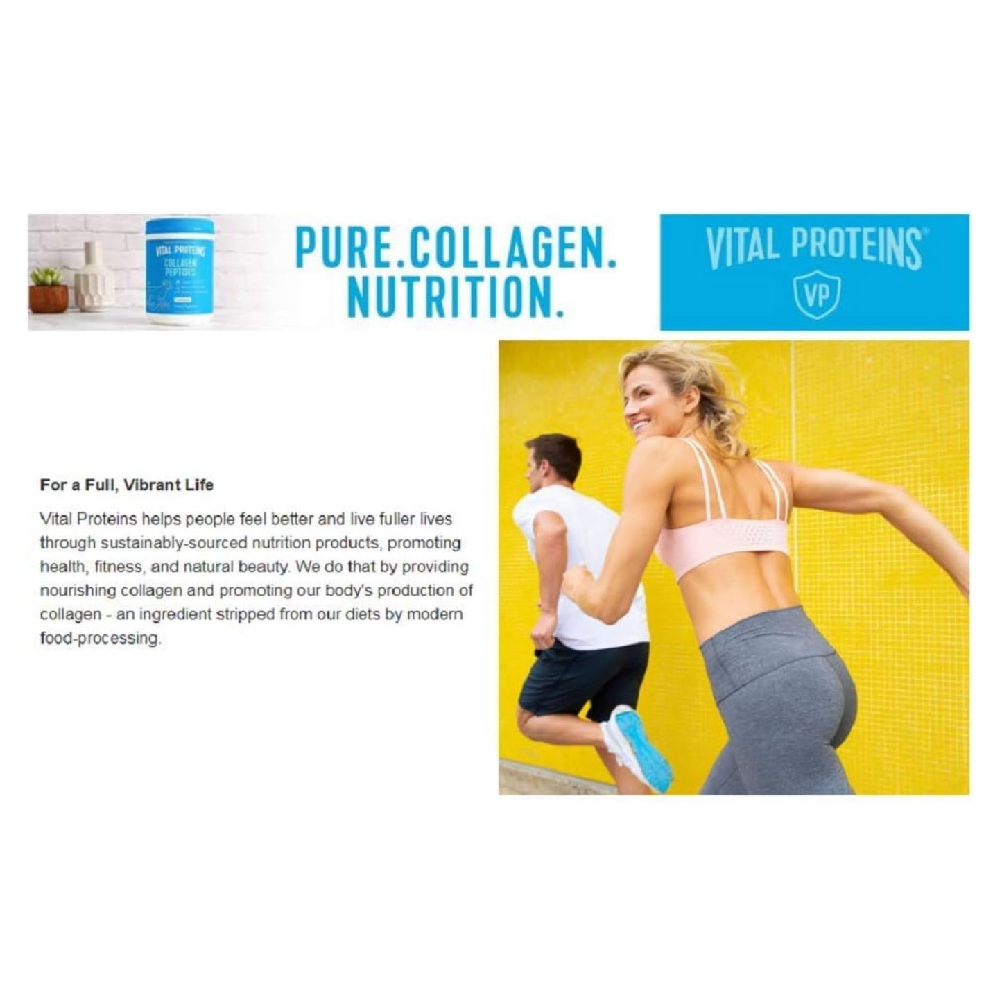 Vital Proteins Natural Whole Nutrition Collagen Peptides β Pasture-Raised, Grass-Fed, 24 Oz