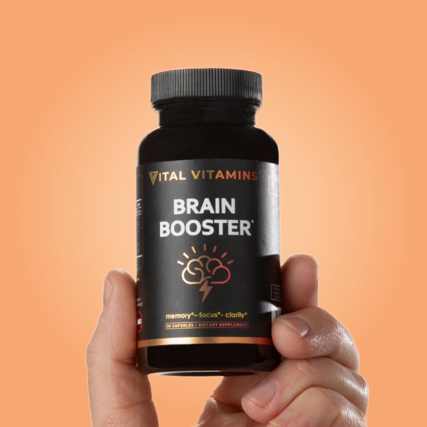 Vital Vitamins Brain Support with Bacopa Monnieri โ Memory & Focus Nootropic (Caffeine-Free)