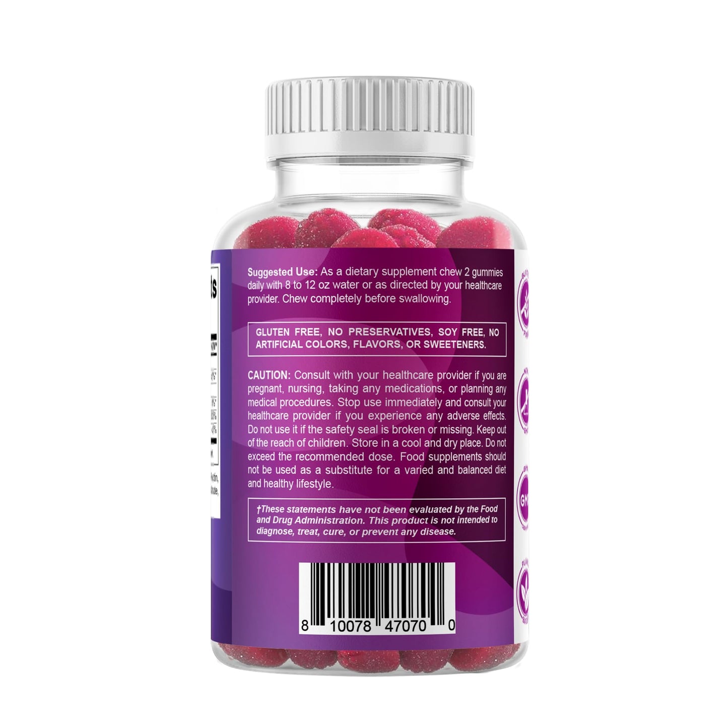 Vitamatic Biotin Gummies 10,000 mcg โ 2 Bottles (60 Vegan Gummies Each) | Vitamin B7