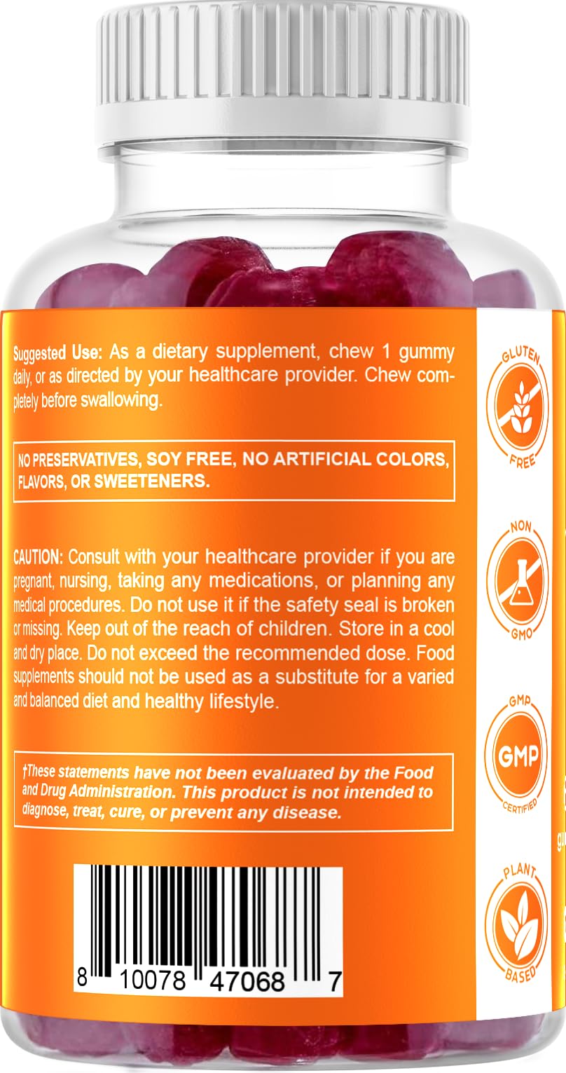 Vitamatic Vitamin D3 Gummies โ 5000 IU Per Gummy | 60 Gummies Pack of 2 | Non-GMO, Gluten Free