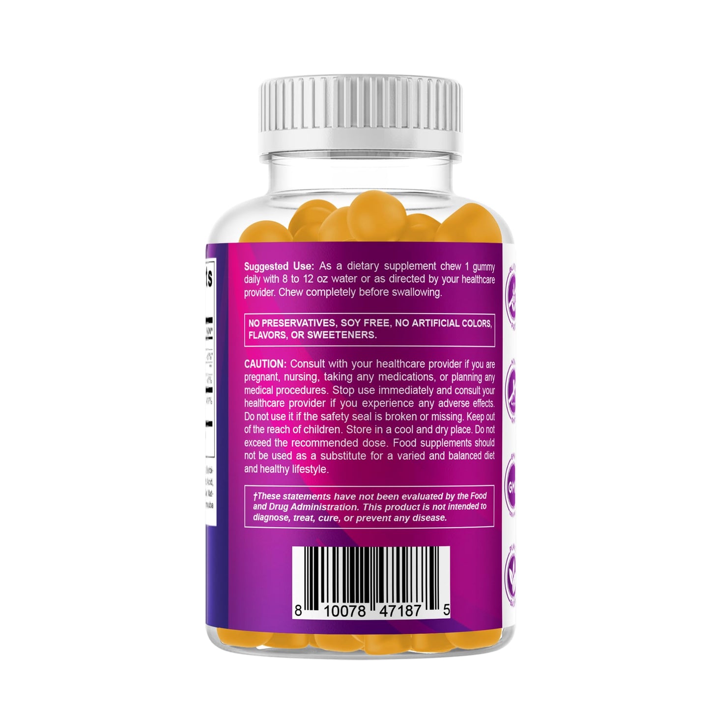 Vitamatic Folic Acid Gummies 1000 mcg โ Prenatal Vitamin B9 for Mom & Baby | Vegan 120 Gummies