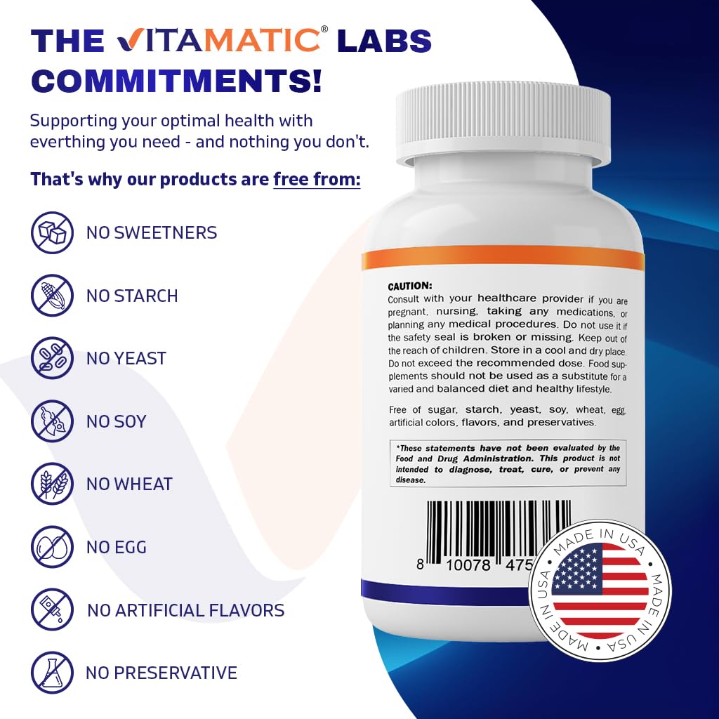 Vitamatic Glucosamine Sulfate 1500mg โ 120 Servings, 240 Capsules (Pack of 2)
