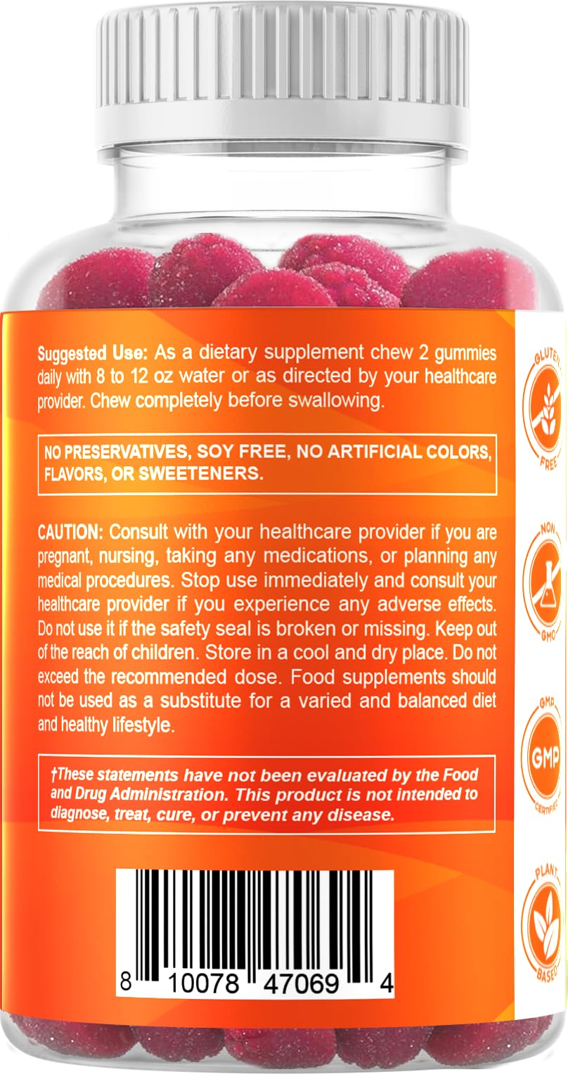 Vitamatic Magnesium Gummies 600mg โ 60 Vegan Count for Relaxation, Muscle, Bone & Energy