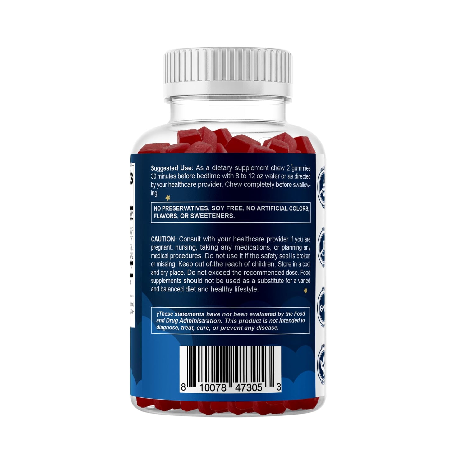 Vitamatic Sugar Free Melatonin Gummies 60 mg โ 60 Veg Gummies, Pack of 2