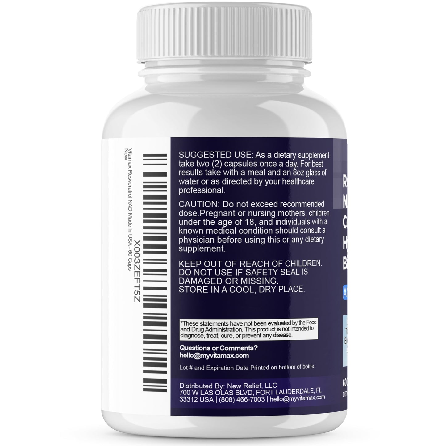 Vitamax 21-in-1 Age Smart NAD+ Resveratrol Berberine – Made in USA