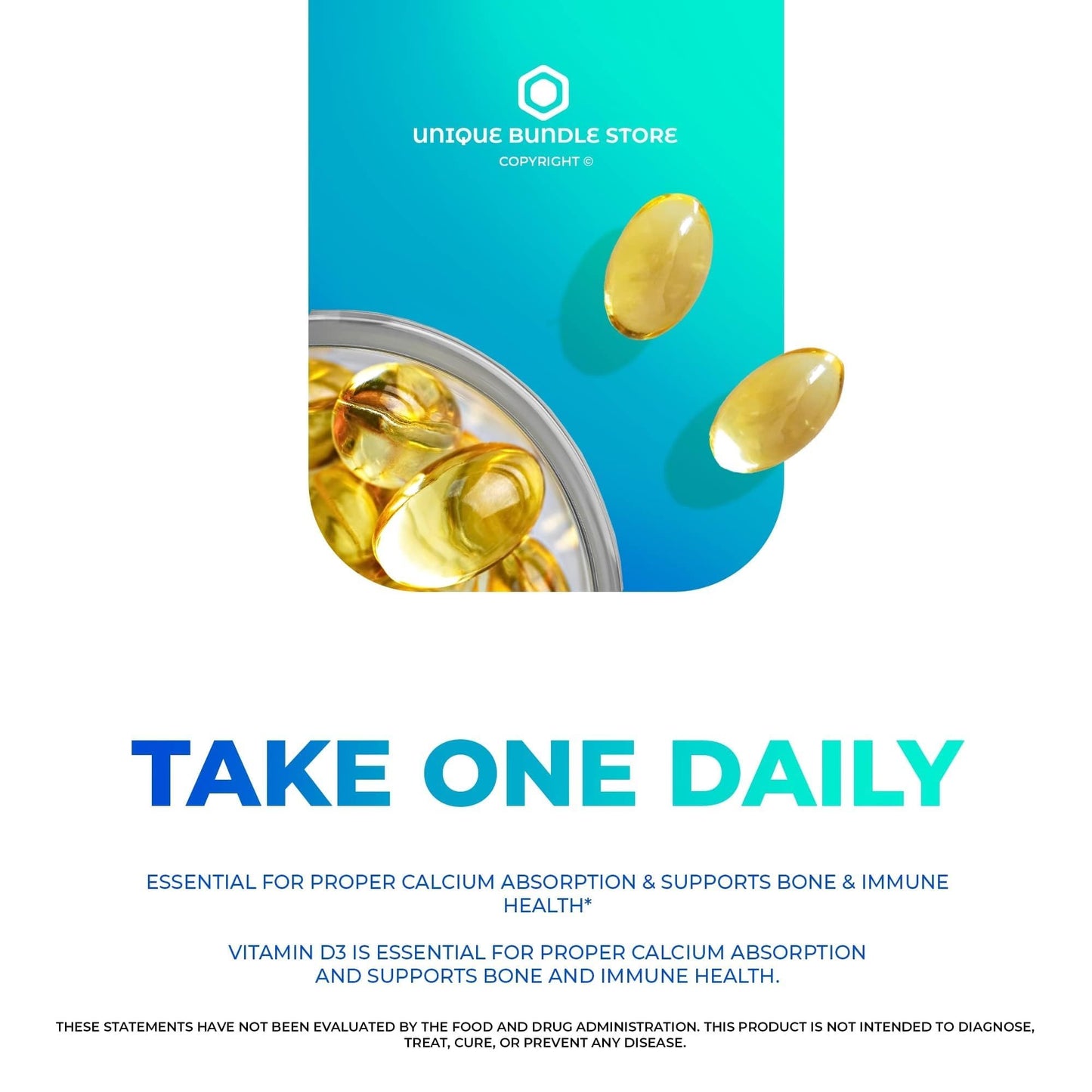 Vitamin D3 5000 IU (125 mcg) Softgels โ 250 ct | Bone & Immune Support