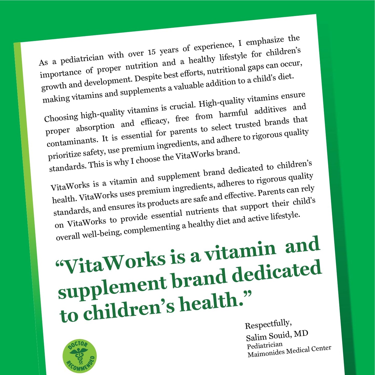 VitaWorks Kids Vitamin C Chewables โ 250 mg Orange Flavor | 120 Chewables | Vegan & Gluten Free