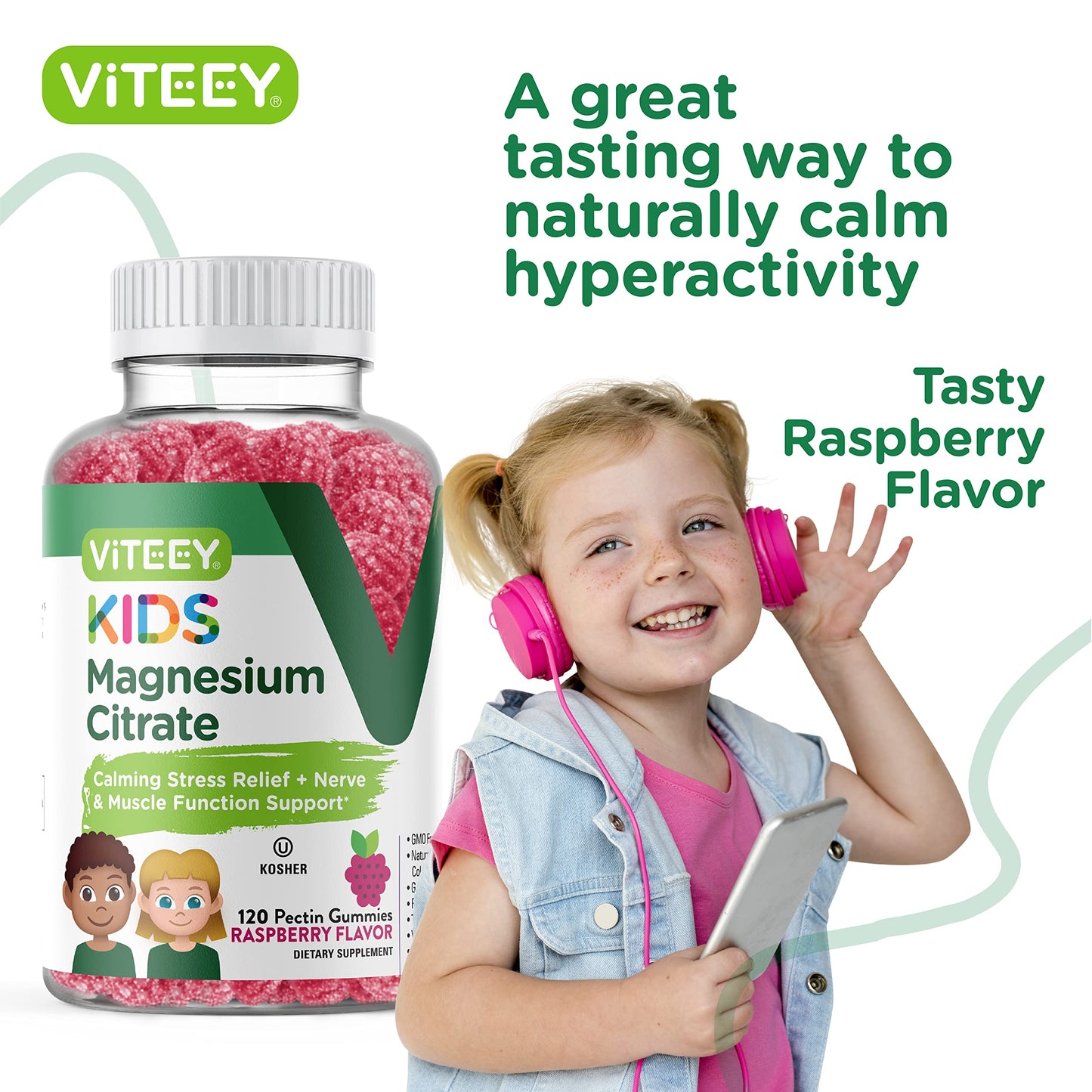 Viteey Kids Magnesium Gummies โ Sleep, Calm & Relaxation