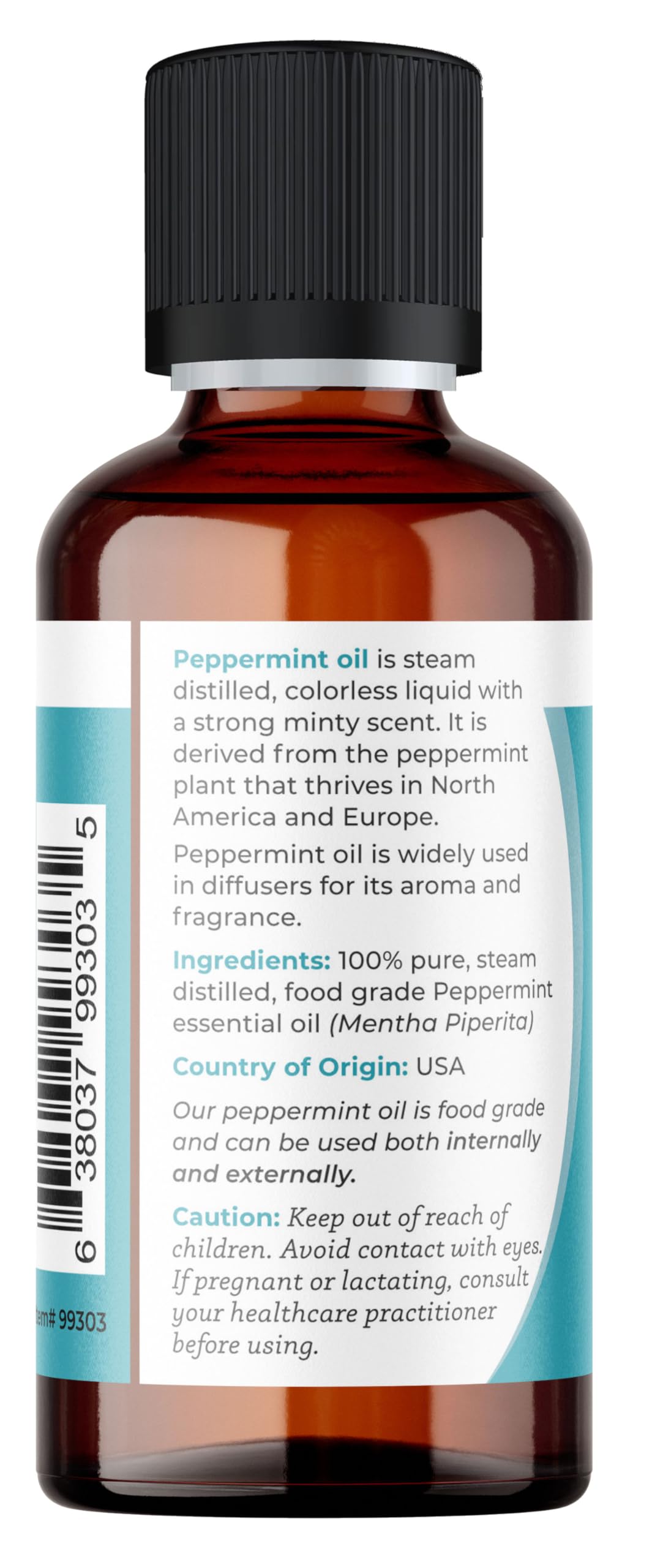 Viva Doria 100% Pure Northwest Peppermint Essential Oil โ Undiluted, Food Grade, Steam Distilled, Made in USA, 30 mL