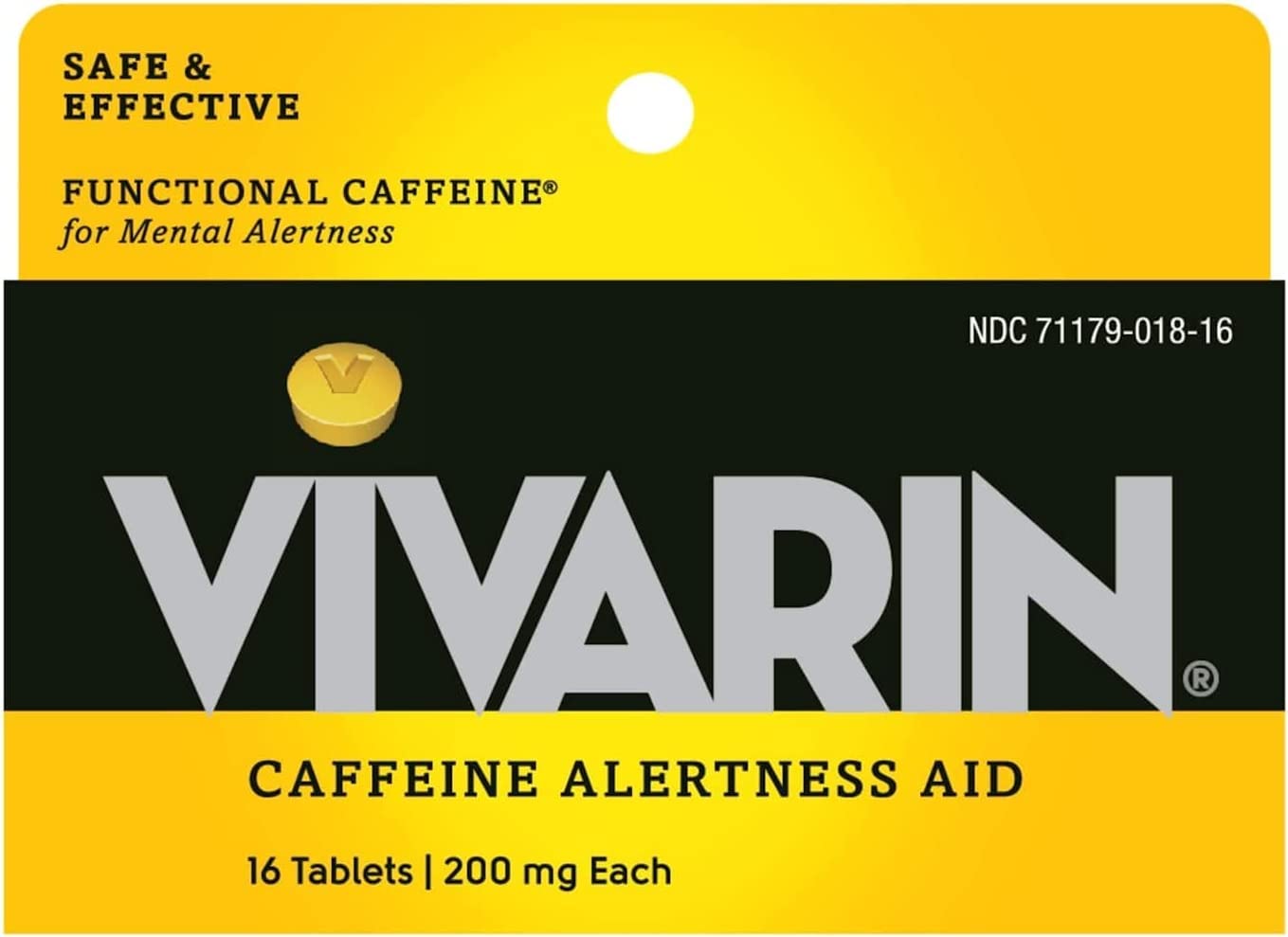 Vivarin Tabs 16ct โ 200mg Caffeine Tablets (16 Count)
