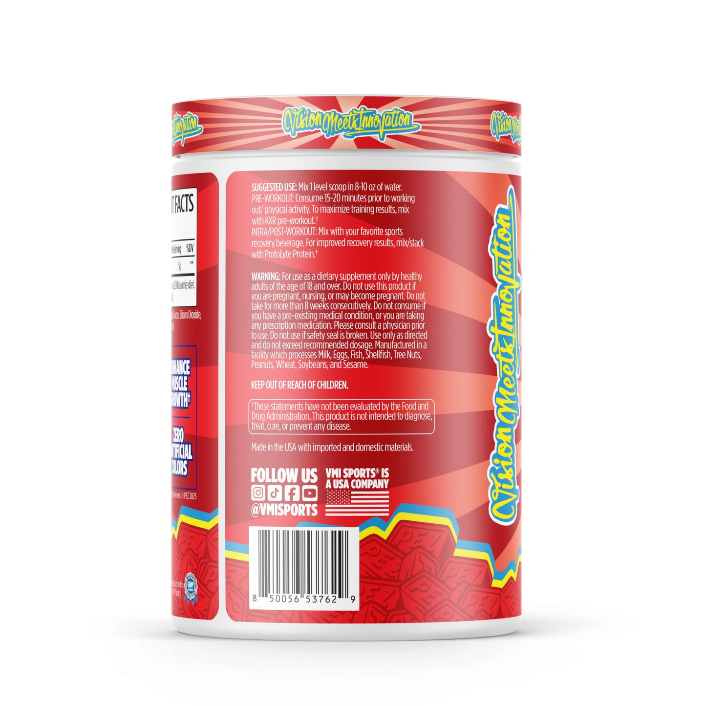 VMI Sports Creatine Monohydrate Powder โ 5g Serving, 60 Servings, PEZ Cherry